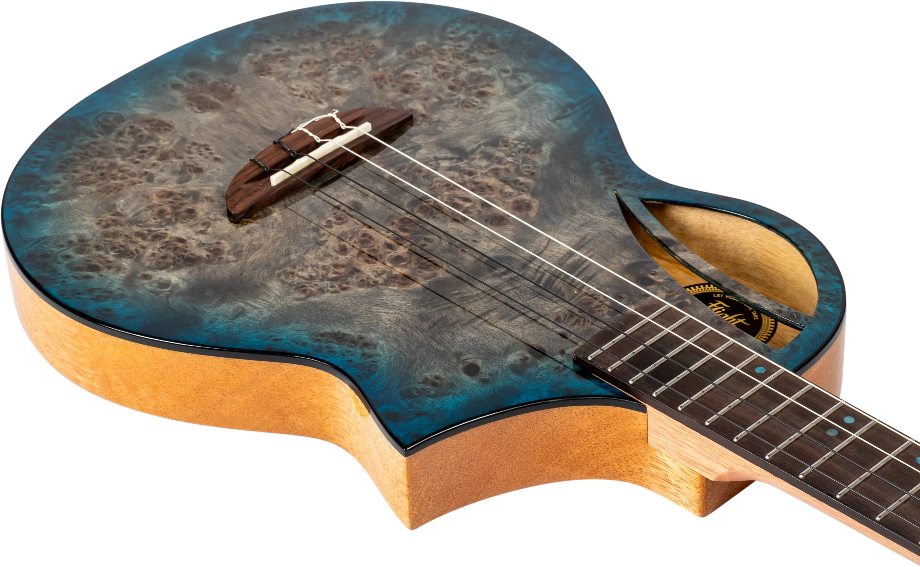 Aviator Galaxy Baritone Ukulele Blue Galaxy Burst CE